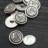 Silver Shank Button 24L 15mm