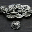Silver Metal Shank Button 28L 18mm