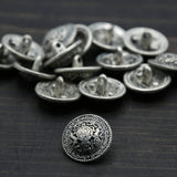 Silver Metal Shank Button 28L 18mm