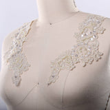 Lace Applique Antique Gold Champagne Beige