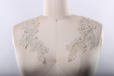 Lace Applique Antique Gold Champagne Beige