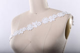 Beaded Lace Trim White Ivory 1.75in