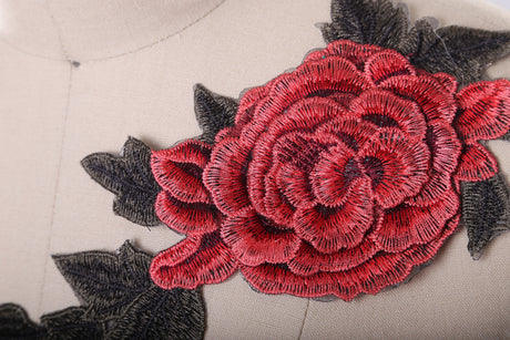 Embroidered Flower Applique Patch