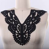 Black Cotton Neckline Applique