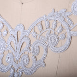 Silver Metallic Venice Lace Applique