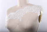 Beaded Floral Scalloped Bridal Lace Trim