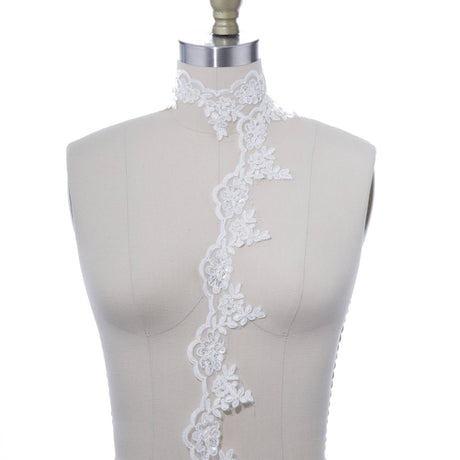 Beaded Arch Bridal Lace Trim 2.25"