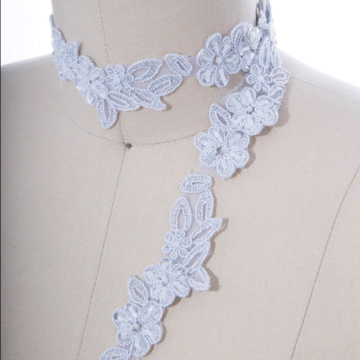 Beaded Bridal Lace Trim 1 Inch