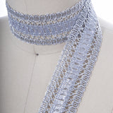 Metallic Woven Gimp Trim 1.75" Silver Gold