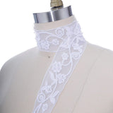 Beaded Flower Swirl Lace Trim White
