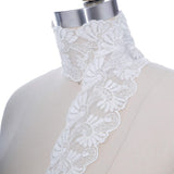 Bridal Lace Trim White Double Fan