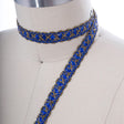 Gimp Trim Royal Blue Antique Gold 5/8"