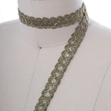 Gimp Trim Sea Foam Green Antique Gold 5/8"