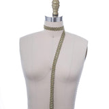 Gimp Trim Sea Foam Green Antique Gold 5/8"