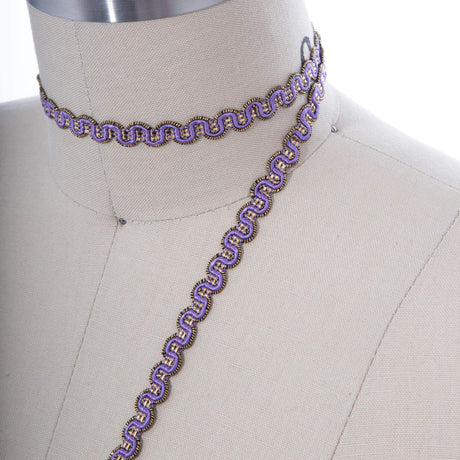 Gimp Trim Purple Gold 3/8"