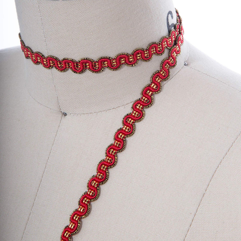 Gimp Trim Red Gold 3/8"