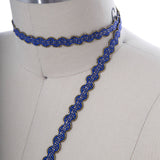 Gimp Trim Royal Blue Gold 3/8 Inch