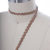 Gimp Trim Mauve Pink Gold French Braid