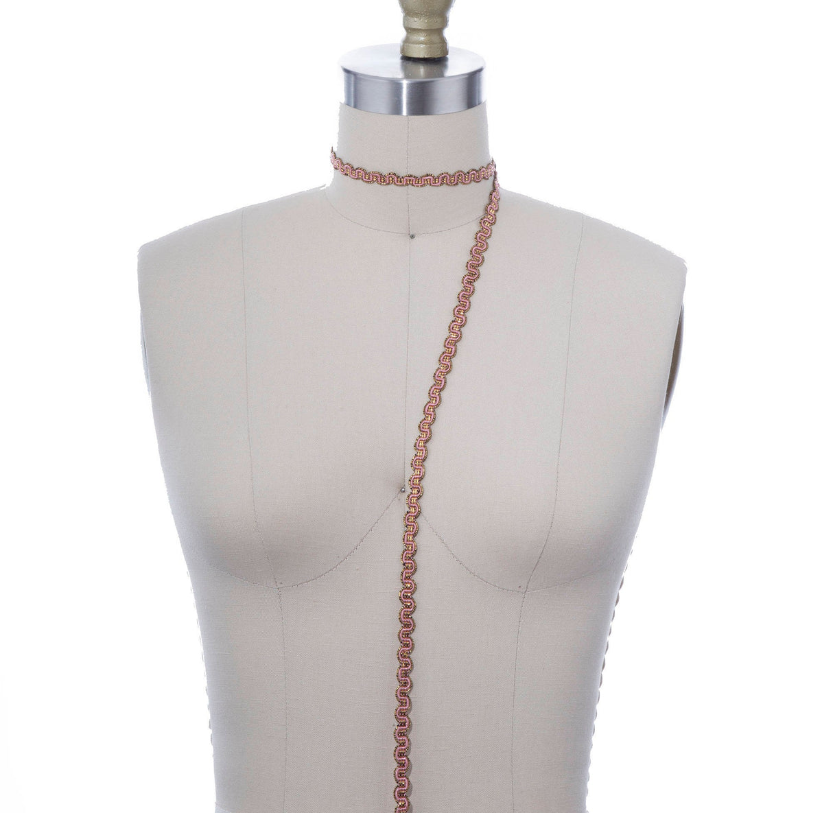 Gimp Trim Mauve Pink Gold French Braid