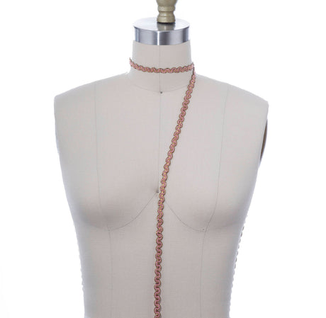 Gimp Trim Mauve Pink Gold French Braid