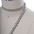 Gimp Trim Baby Blue Antique Gold 3/8"