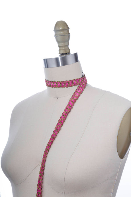 Gimp Trim Hot Pink Gold 5/8 Inch