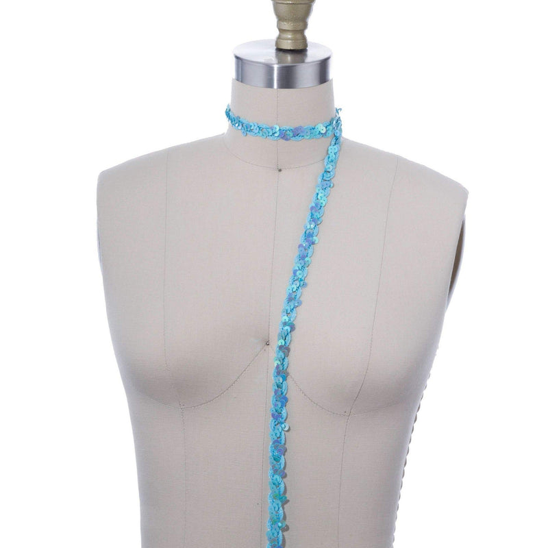 Sequin Trim Blue Non-Stretch 2 Yards