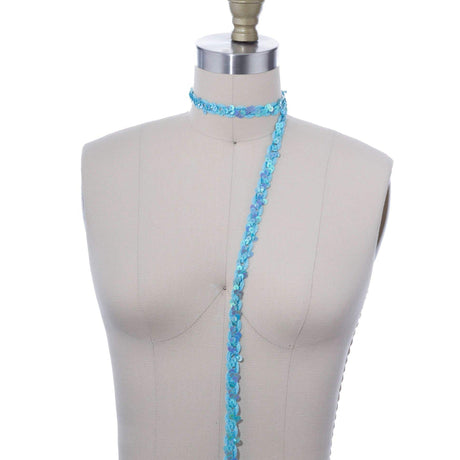 Sequin Trim Blue Non-Stretch 2 Yards