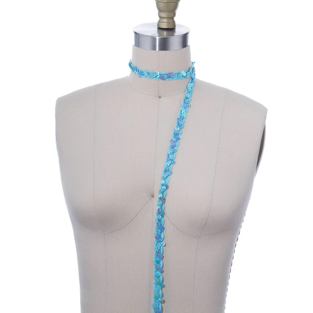 Sequin Trim Blue Non-Stretch 2 Yards