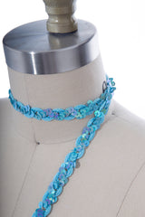 Sequin Trim Blue Non-Stretch 2 Yards