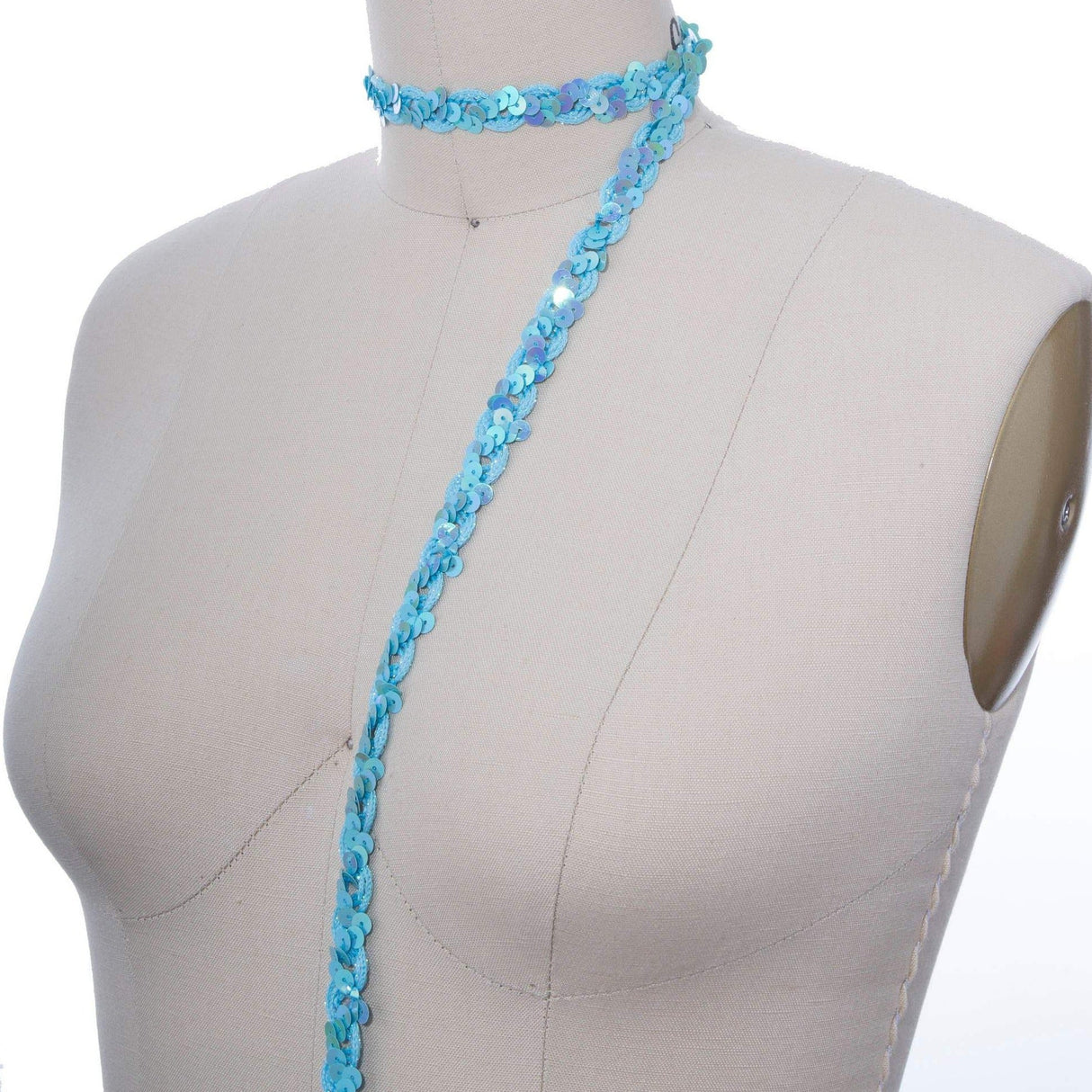 Sequin Trim Blue Non-Stretch 2 Yards