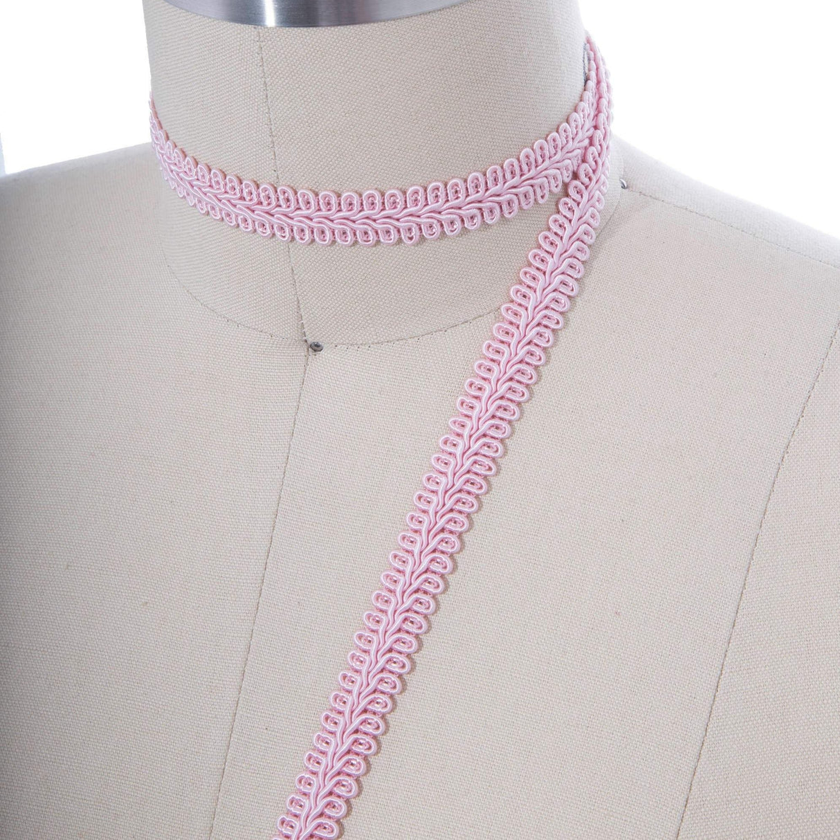 Gimp Trim 5/8" Baby Pink Braided