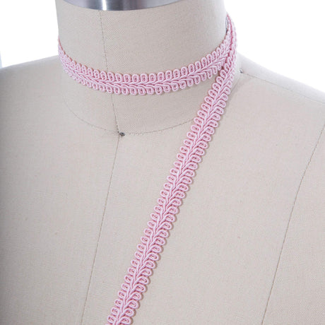 Gimp Trim 5/8" Baby Pink Braided