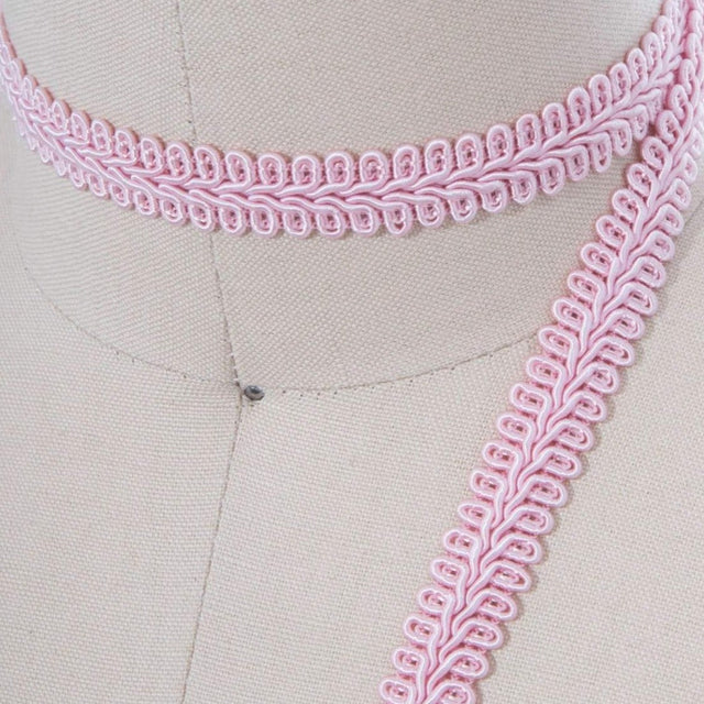 Gimp Trim 5/8" Baby Pink Braided