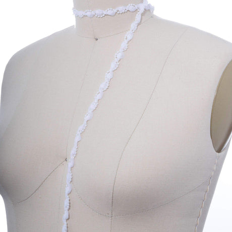 Pearl Chiffon Bridal Trim White Black 2 Yards