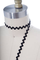 Ric Rac Trim Black Polyester 1 Inch