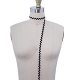 Ric Rac Trim Black Polyester 1 Inch