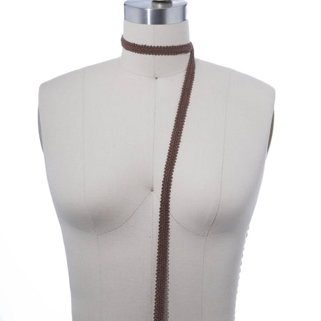 Braided Gimp Trim Tawny Brown 5/8"