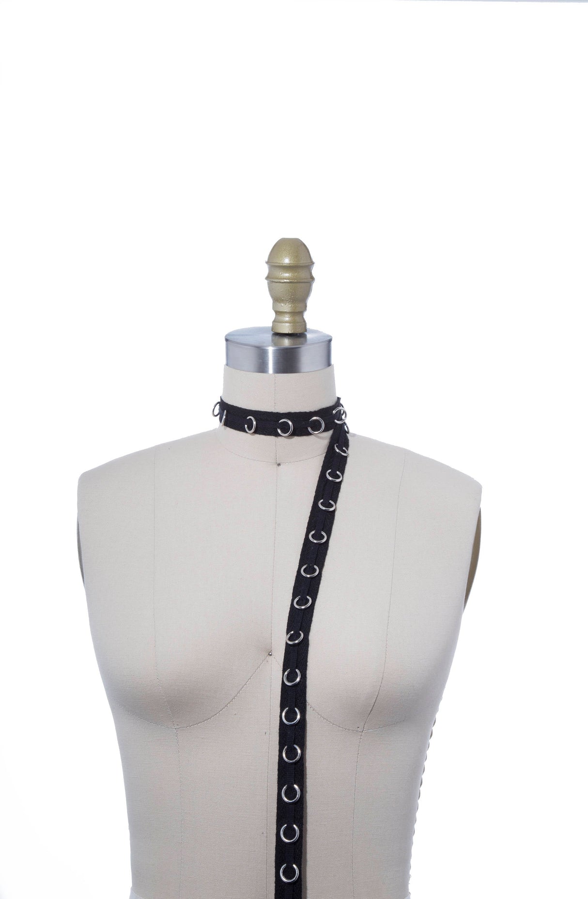 Grommet Trim Cotton Tape Silver Rings