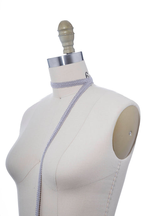 Braided Gimp Trim Light Gray 5/8"