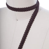 Braided Gimp Trim Chocolate Brown 5/8"