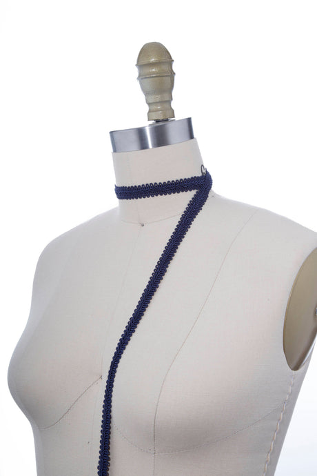 Gimp Trim Navy Blue 5/8 Inch Braided