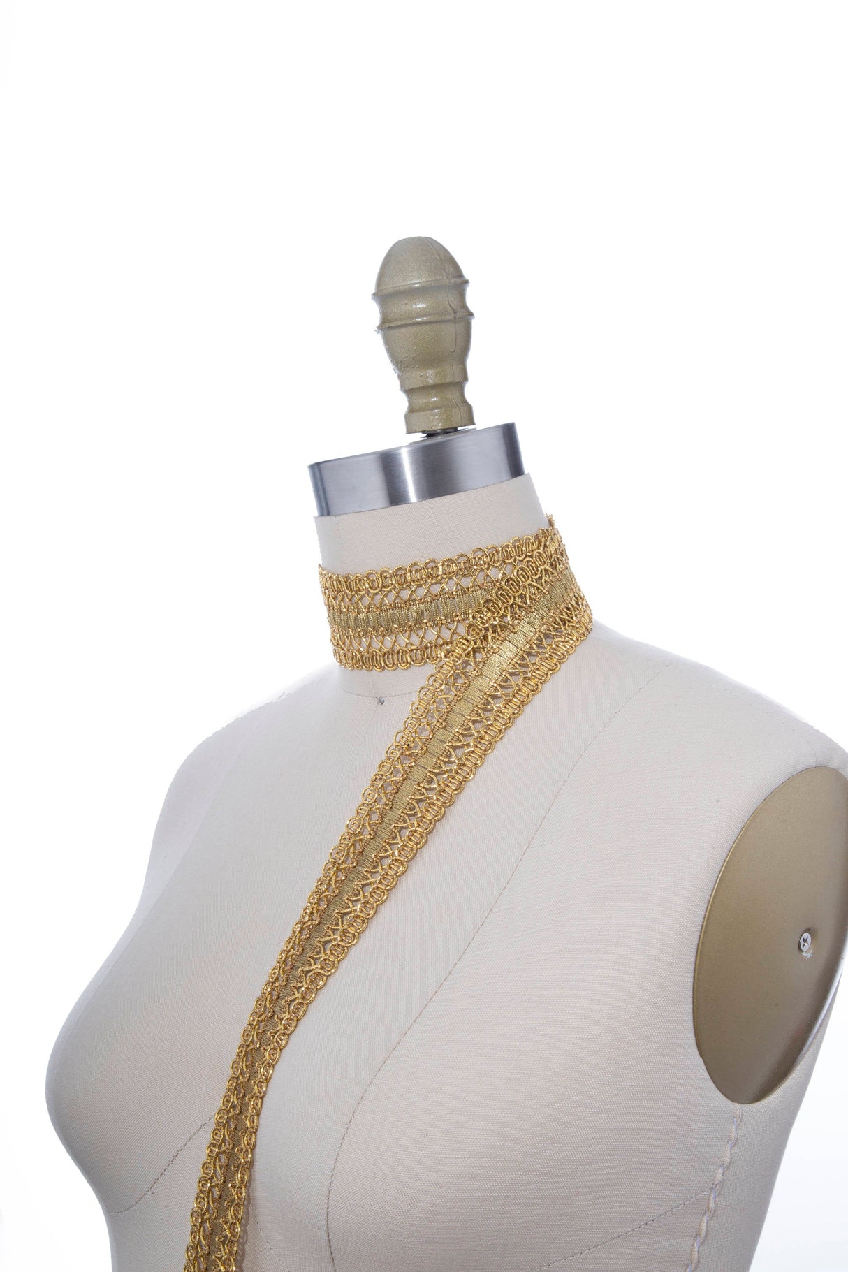 Gimp Trim Metallic Gold Silver 1.75 Inch