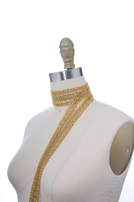 Gimp Trim Metallic Gold Silver 1.75 Inch