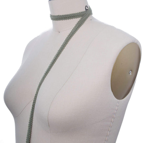 Gimp Trim Braided Moss Green 5/8"