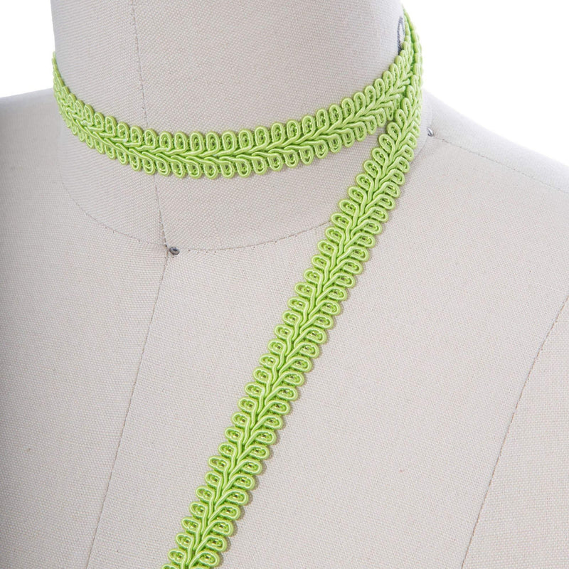 Gimp Trim Lime Green Braided 5/8"