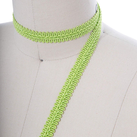 Gimp Trim Lime Green Braided 5/8"