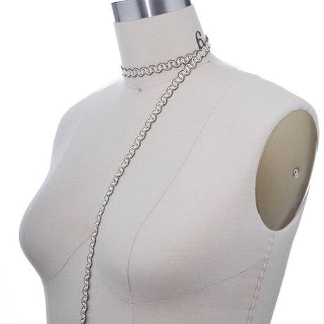 Gimp Trim White Gold Scroll 3/8 Inch