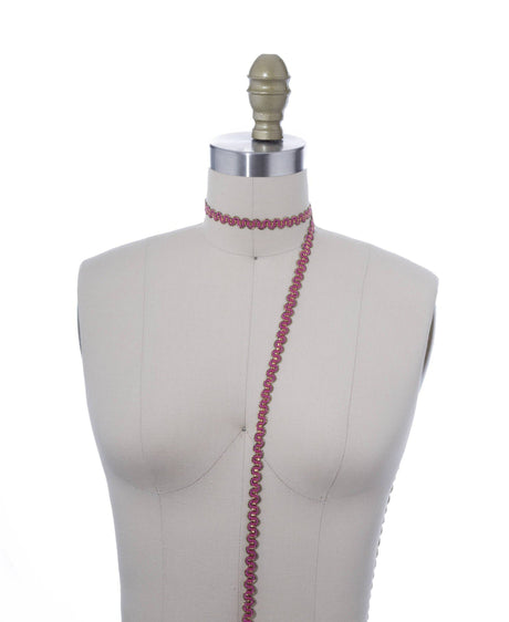 Gimp Trim Fuchsia Gold 3/8 Inch