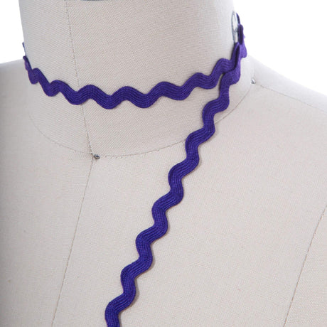 Ric Rac Trim Cotton Purple 8mm